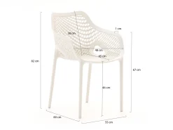 Forza Ripi/Aziano ø 60 cm Balkon-Set 3-teilig stapelbar
