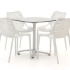 Forza Ripi/Canzo 80 cm Gartenmöbel-Set 5-teilig stapelbar klappbar
