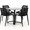 Forza Ripi/Canzo 80 cm Gartenmöbel-Set 5-teilig stapelbar klappbar