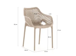 Forza Ripi/Fidenza ø 149 cm Gartenmöbel-Set 6-Teilig Stapelbar