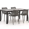 Forza Ripi/Fidenza 160 cm Gartenmöbel-Set 5-Teilig Stapelbar