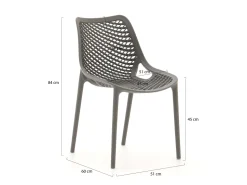 Forza Ripi/Fidenza 160 cm Gartenmöbel-Set 5-Teilig Stapelbar