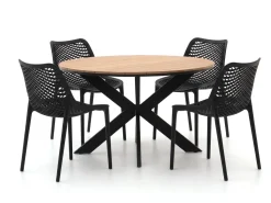 Forza Ripi/Fidenza ø 149 cm Gartenmöbel-Set 5-teilig stapelbar