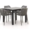 Forza Ripi/Fidenza 90 cm Gartenmöbel-Set 5-Teilig Stapelbar