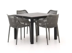 Forza Ripi/Fidenza 90 cm Gartenmöbel-Set 5-Teilig Stapelbar