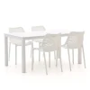 Forza Ripi/Menzano 160 cm Gartenmöbel-Set 5-teilig stapelbar
