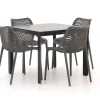 Forza Ripi/Sestino 90 cm Gartenmöbel-Set 5-Teilig Stapelbar