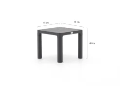 Forza Russi Gartenliegen-Set 3-teilig stapelbar verstellbar