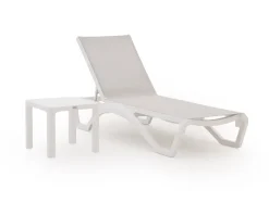 Forza Russi Gartenliegen-Set 3-teilig stapelbar verstellbar