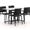 Forza Sile/Canzo 120 cm Gartenmöbel-Set 5-teilig stapelbar klappbar