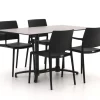 Forza Sile/Canzo 140 cm Gartenmöbel-Set 5-teilig stapelbar klappbar