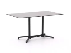 Forza Sile/Canzo 140 cm Gartenmöbel-Set 5-teilig stapelbar klappbar