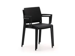 Forza Sile/Canzo 140 cm Gartenmöbel-Set 5-teilig stapelbar klappbar