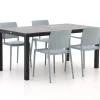 Forza Sile/Fidenza 160 cm Gartenmöbel-Set 5-teilig stapelbar