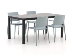 Forza Sile/Fidenza 160 cm Gartenmöbel-Set 5-teilig stapelbar