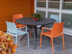 Forza Sile/Sora 90 cm Gartenmöbel-Set 5-teilig stapelbar