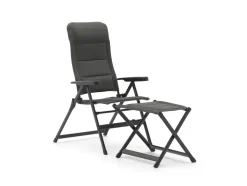 Forza Tione Gartenstuhl Hochlehner mit Gartenhocker