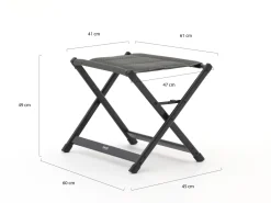 Forza Tione Gartenstuhl Hochlehner mit Gartenhocker