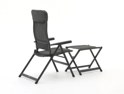 Forza Tione Gartenstuhl Hochlehner mit Gartenhocker
