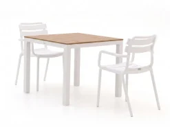 Forza Vico/Fidenza 90 cm Gartenmöbel-Set 3-teilig stapelbar