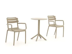 Forza Vico/Rieti ø 60 cm Balkon-Set 3-teilig