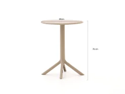 Forza Vico/Rieti ø 60 cm Balkon-Set 3-teilig