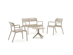 Forza Vico/Rieti ø 60 cm Sessel-Sofa Lounge-Set 4-teilig