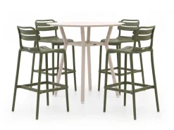 Forza Vico/Tritoni ø 110 cm Gartenbar-Set 5-teilig