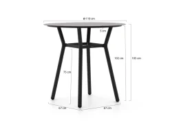 Forza Vico/Tritoni ø 110 cm Gartenbar-Set 5-teilig