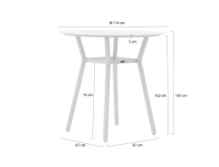 Forza Vico/Tritoni ø 110 cm Gartenbar-Set 5-teilig