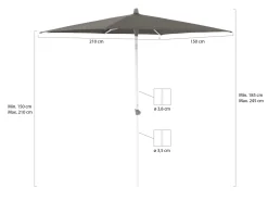 Glatz Alu-Smart Sonnenschirm 210x150 cm