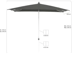Glatz Alu-Smart Sonnenschirm 240x240 cm