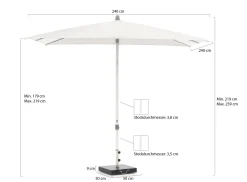 Glatz Alu-Smart Sonnenschirm 240x240 cm
