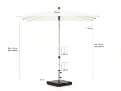 Glatz Alu-Smart Sonnenschirm 200x200 cm