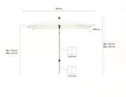 Glatz Alu-Smart Sonnenschirm 200x200 cm