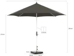 Glatz Alu-Twist Sonnenschirm ø 330 cm