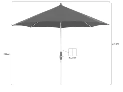 Glatz Alu-Twist Sonnenschirm ø 330 cm