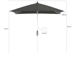 Glatz Alu-Twist Sonnenschirm 250x200 cm