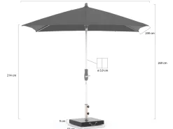 Glatz Alu-Twist Sonnenschirm 250x200 cm