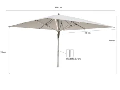 Glatz Fortello LED Sonnenschirm 400x400 cm