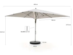 Glatz Fortello LED Sonnenschirm 400x400 cm