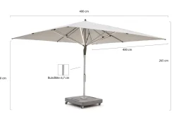 Glatz Fortello LED Sonnenschirm 400x400 cm