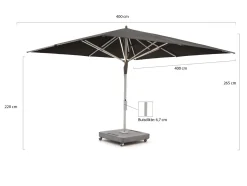 Glatz Fortello LED Sonnenschirm 400x400 cm