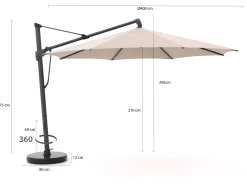 Glatz Sombrano S+ Easy Ampelschirm ø 400 cm