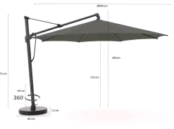Glatz Sombrano S+ Easy Ampelschirm ø 400 cm