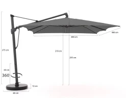 Glatz Sombrano S+ Easy Ampelschirm 400x300 cm