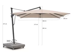 Glatz Sombrano S+ Easy Ampelschirm 300x300 cm