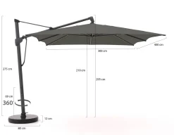 Glatz Sombrano S+ Easy Ampelschirm 400x300 cm