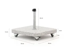 Glatz Sonnenschirmständer 55 kg rollbar für Alu-Smart, Alu-Twist