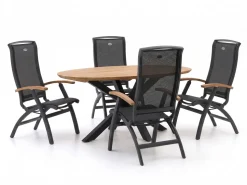 Hartman Da Vinci/Stephanie 200 cm Gartenmöbel-Set 5-teilig verstellbar